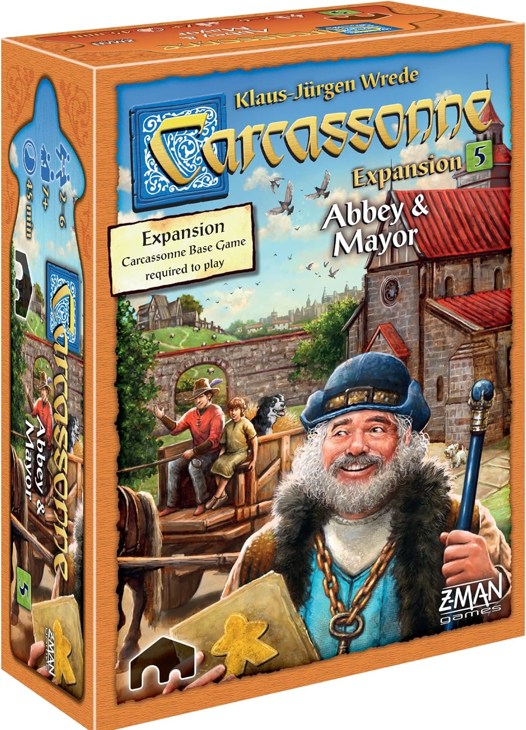 Carcassonne: Abbey & Mayor Expansion 5 - WiredVillage Games - Z - Man Games